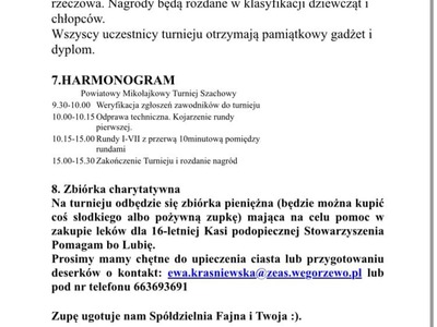 Regulamin Mikołajkowego Turnieju Szachowego 9-12-2023 str. 2