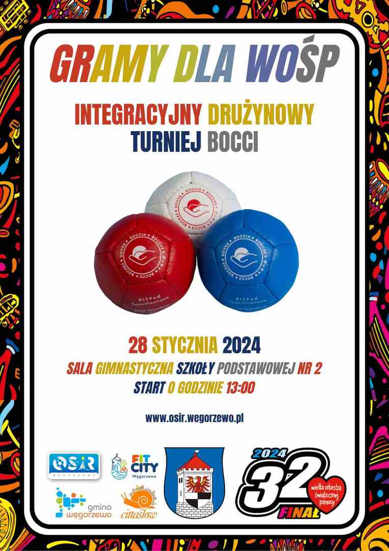 Plakat Integracyjnego Drużynowego Turnieju Bocci