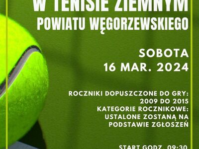 Plakat mistrzostwa w tenisie ziemnym dzieci 2024