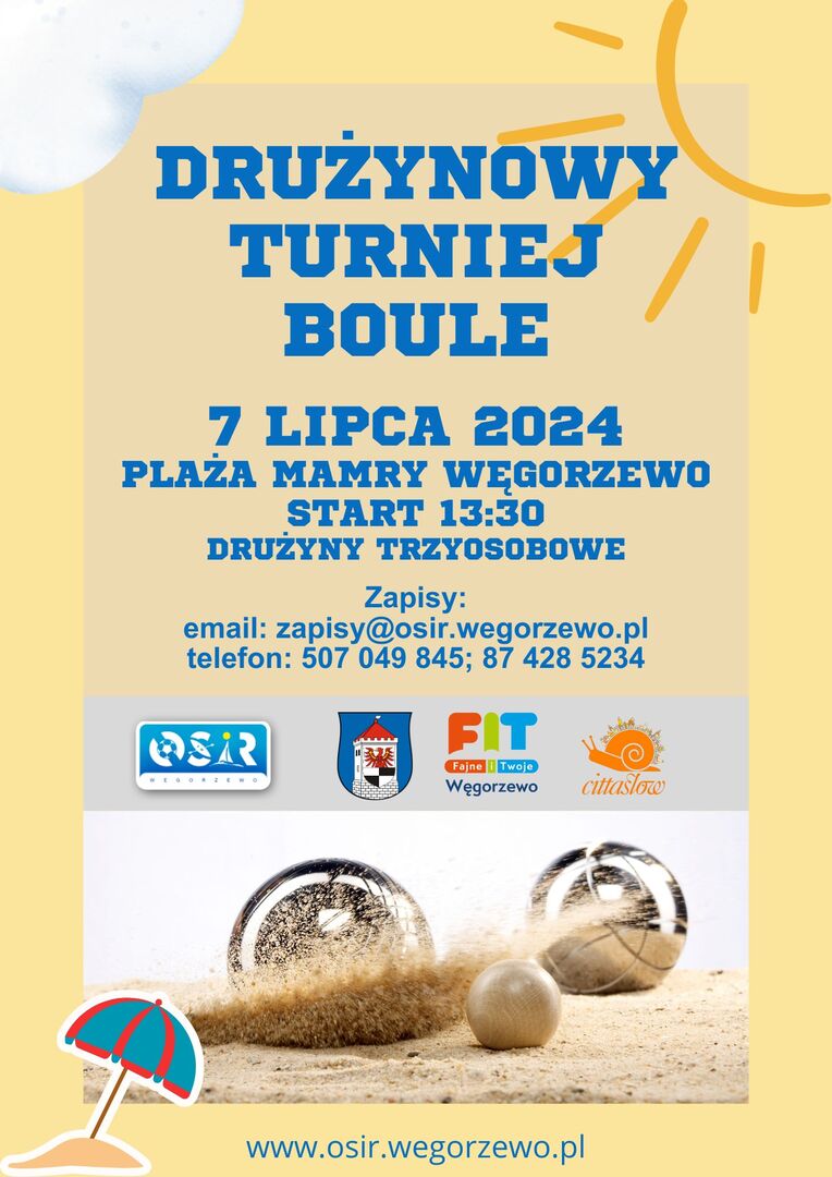 Plakat turnieju boule 2024