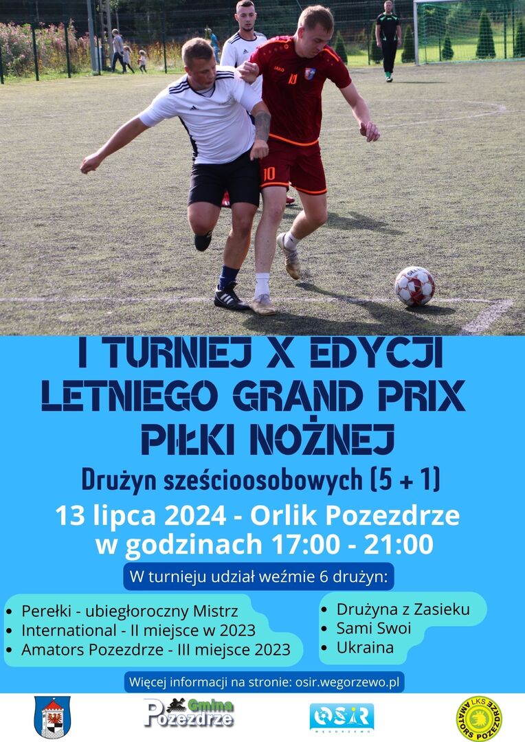 Plakat I Turnieju X cyklu Grand Prix Piłki Nożnej