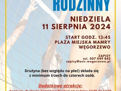Siatkówka - turniej rodzinny 11 sierpnia 2024