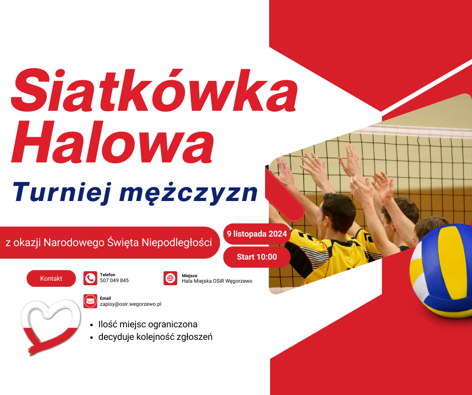 Plakat turnieju siatkówki