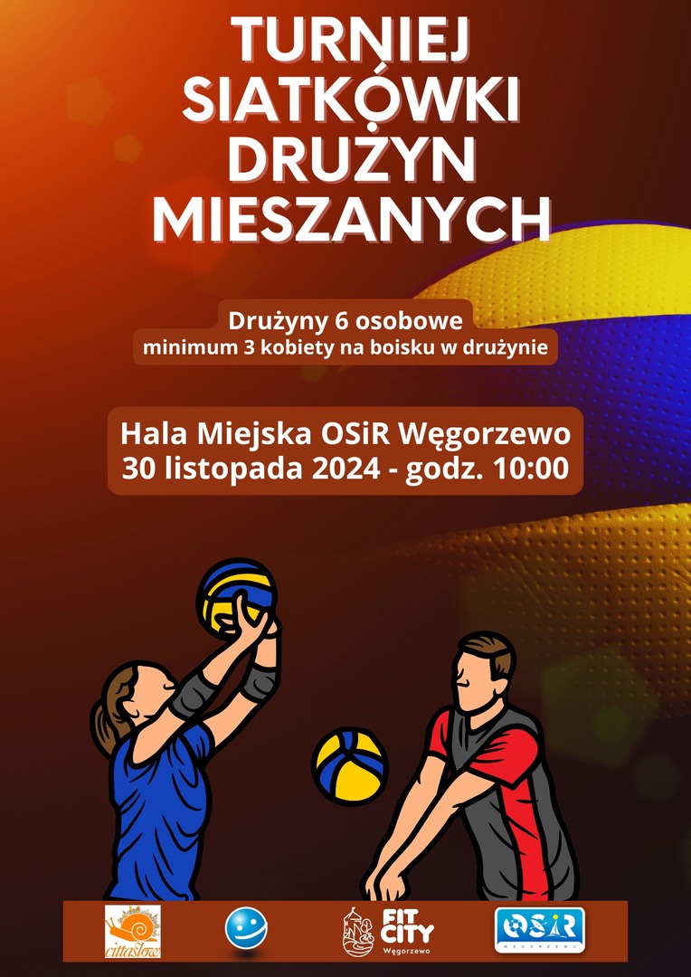 plakat turnieju siatkówki