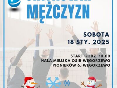 Zimowy turniej siatkówski - plakat