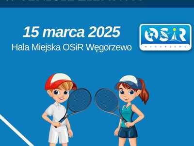 plakat dziecięcych mistrzostw w tenisie ziemnym