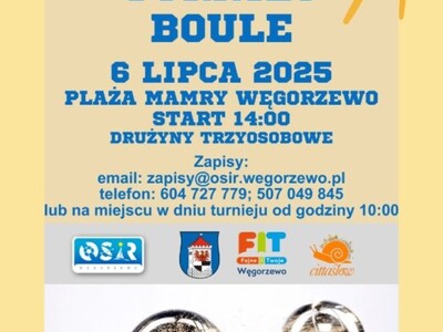 Plakat turnieju boule lipiec 2025