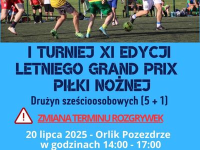 Plakat Turnieju Piłki Nożnej w Pozezdrzu