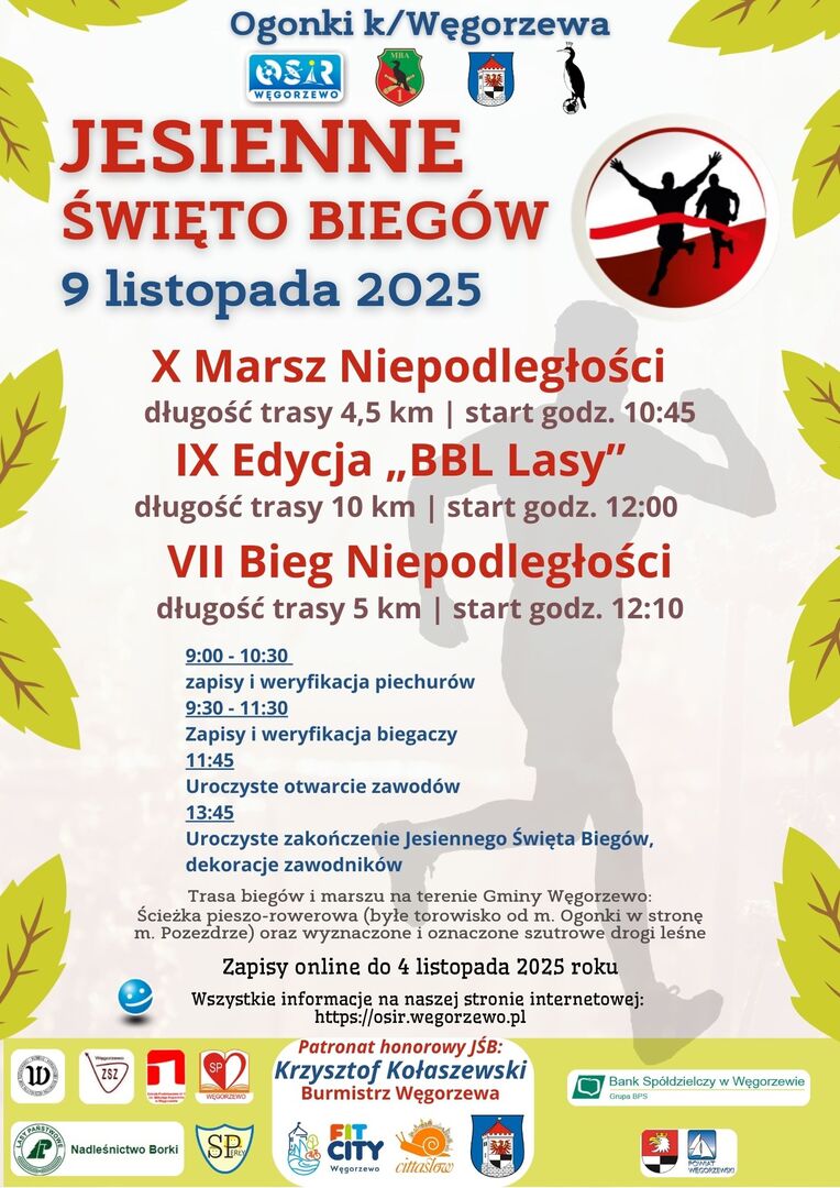 Plakat Jesiennego Święta Biegów 2025
