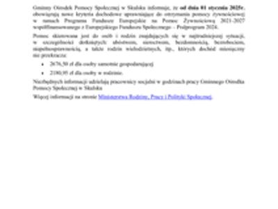Program Fundusze Europejskie na Pomoc Żywnościową 2021-2027