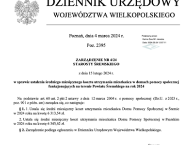 Koszt utrzymania mieszkańca