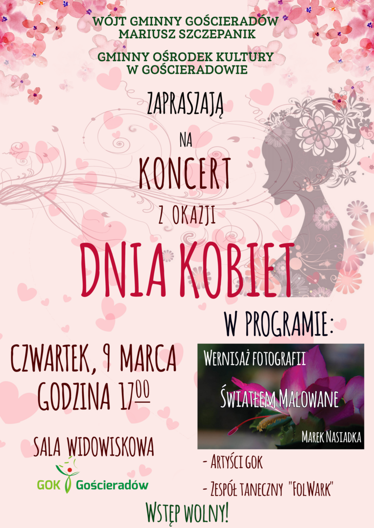kontury kobiety w kwiatach i serduszkach