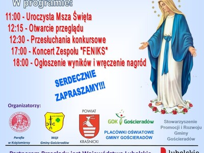 na zdjęciu program przeglądu i wizerunek MARYI