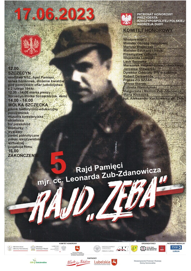 na plakacie wizerunek oficera Wojska Polskiego