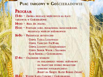 na zdjęciu program dożynkowy