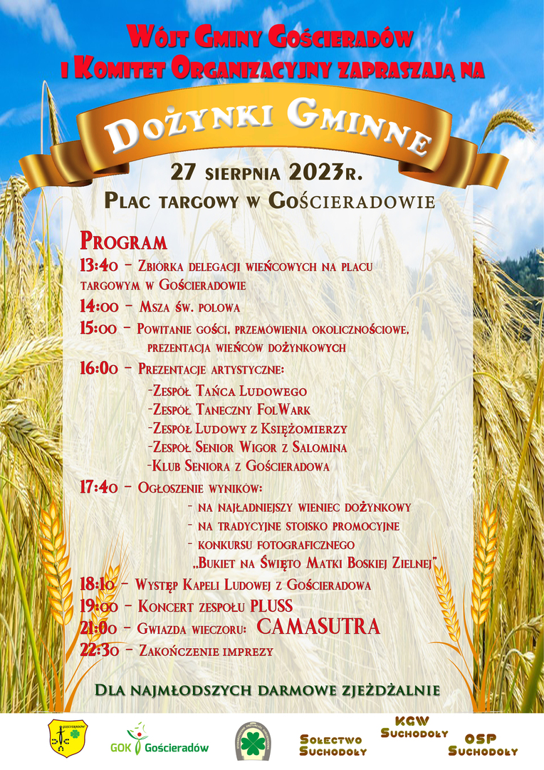 na zdjęciu program dożynkowy