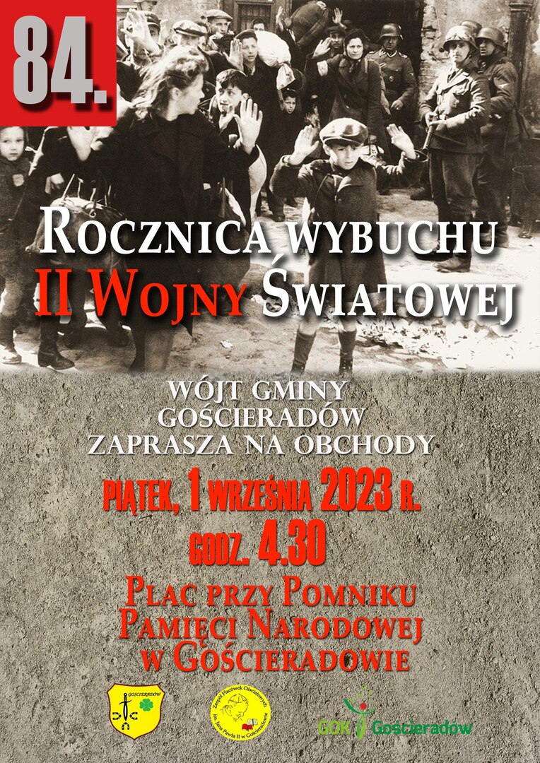 Na zdjęciu ludność z podniesionymi rękoma