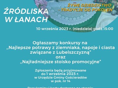 Na zdjęciu informacja odnośnie konkursów
