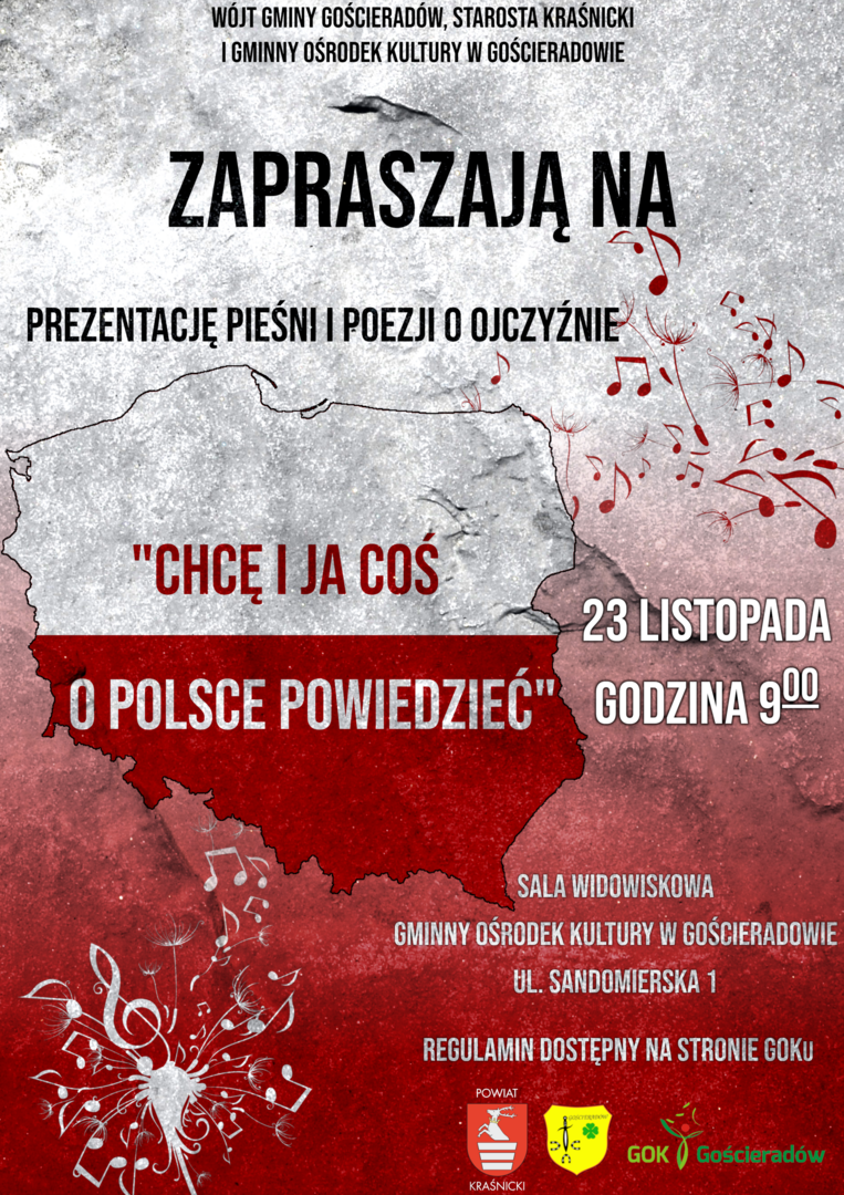 na zdjęciu mapa Polski w barwach narodowych