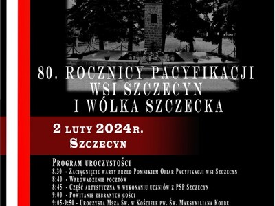 na zdjęciu pomnik pacyfikacji wsi szczecyn