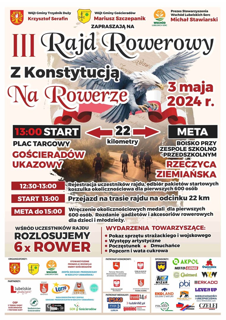 plakat zapraszający na rajd