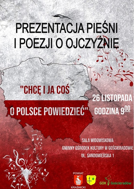 na zdjęciu obrys Polski w barwach białoczerwonych