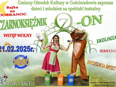 na plakacie informacje dotyczące przedstawienia teatralnego