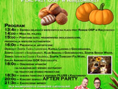 plakat zapraszający na dożynki z wizerunkiem zespołu After Party