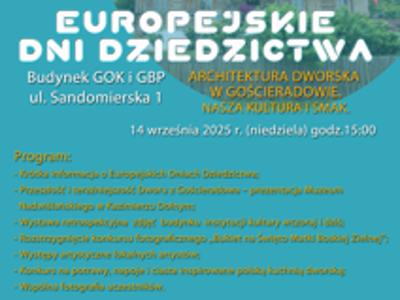 na plakacie między innymi dawny dworek z Gościeradowa