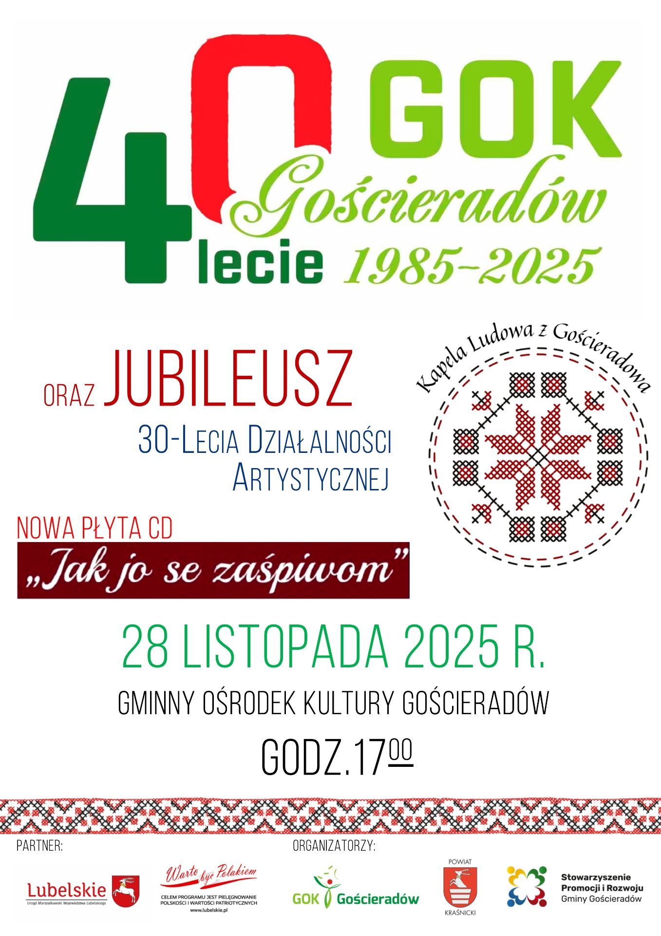 na plakacie jubileuszowe logotypy