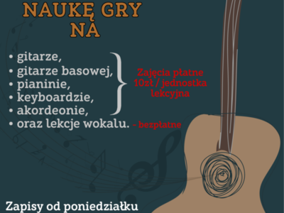 gitara na pierwszym planie