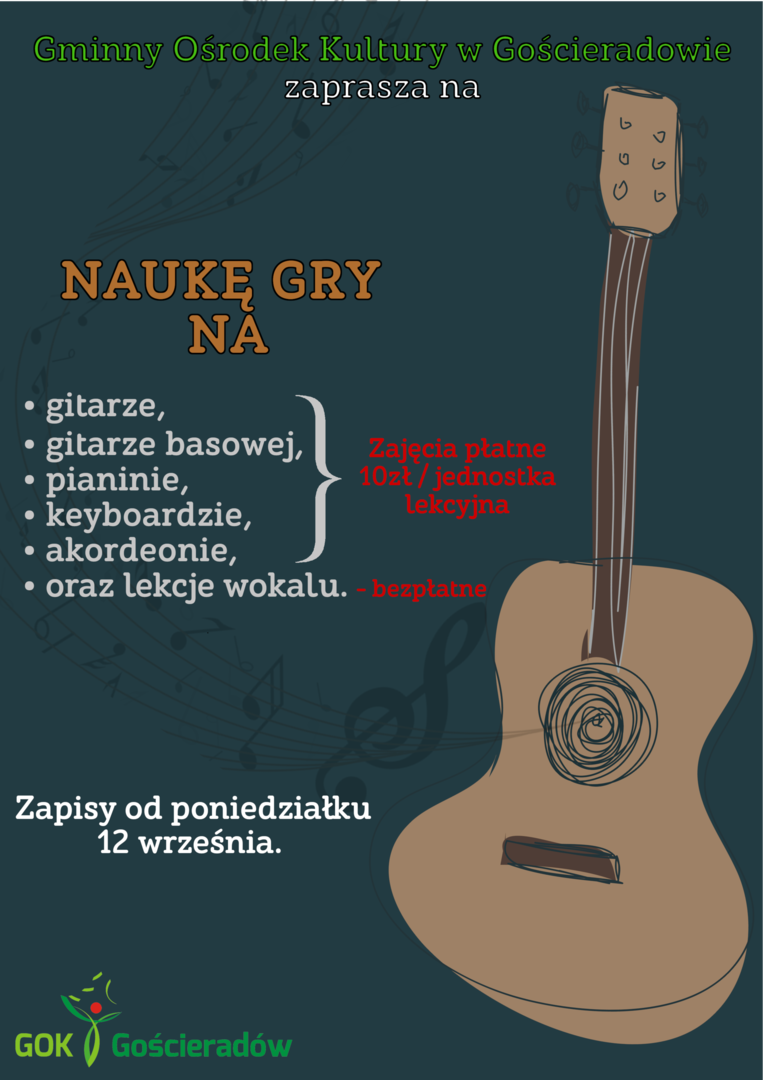 gitara na pierwszym planie