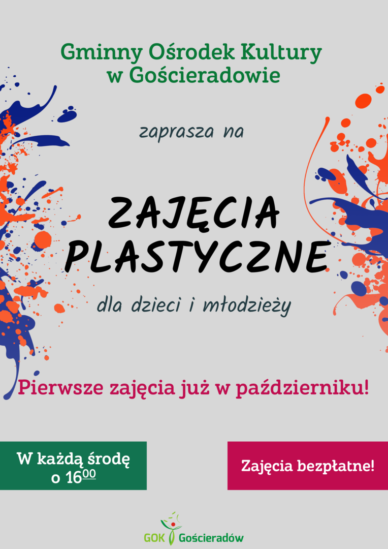 plamy farb i tekst