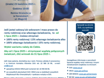 Plakat renta wdowia