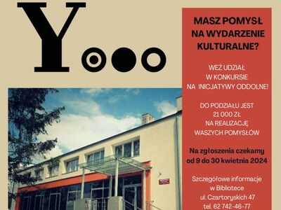 Plakat Konkurs na Inicjatywy oddolne
