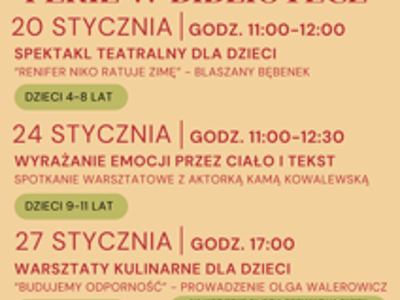 Plakat Ferie w biblotece