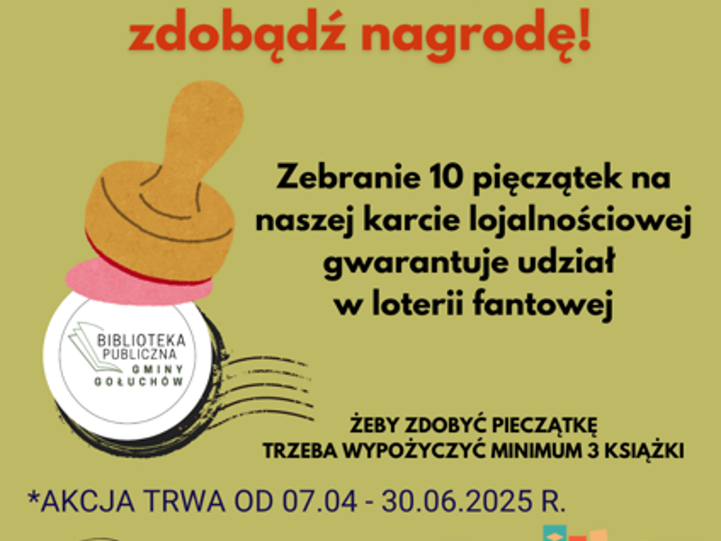 Plakat akcji "Biblioteczna karta Lojalnościowa"