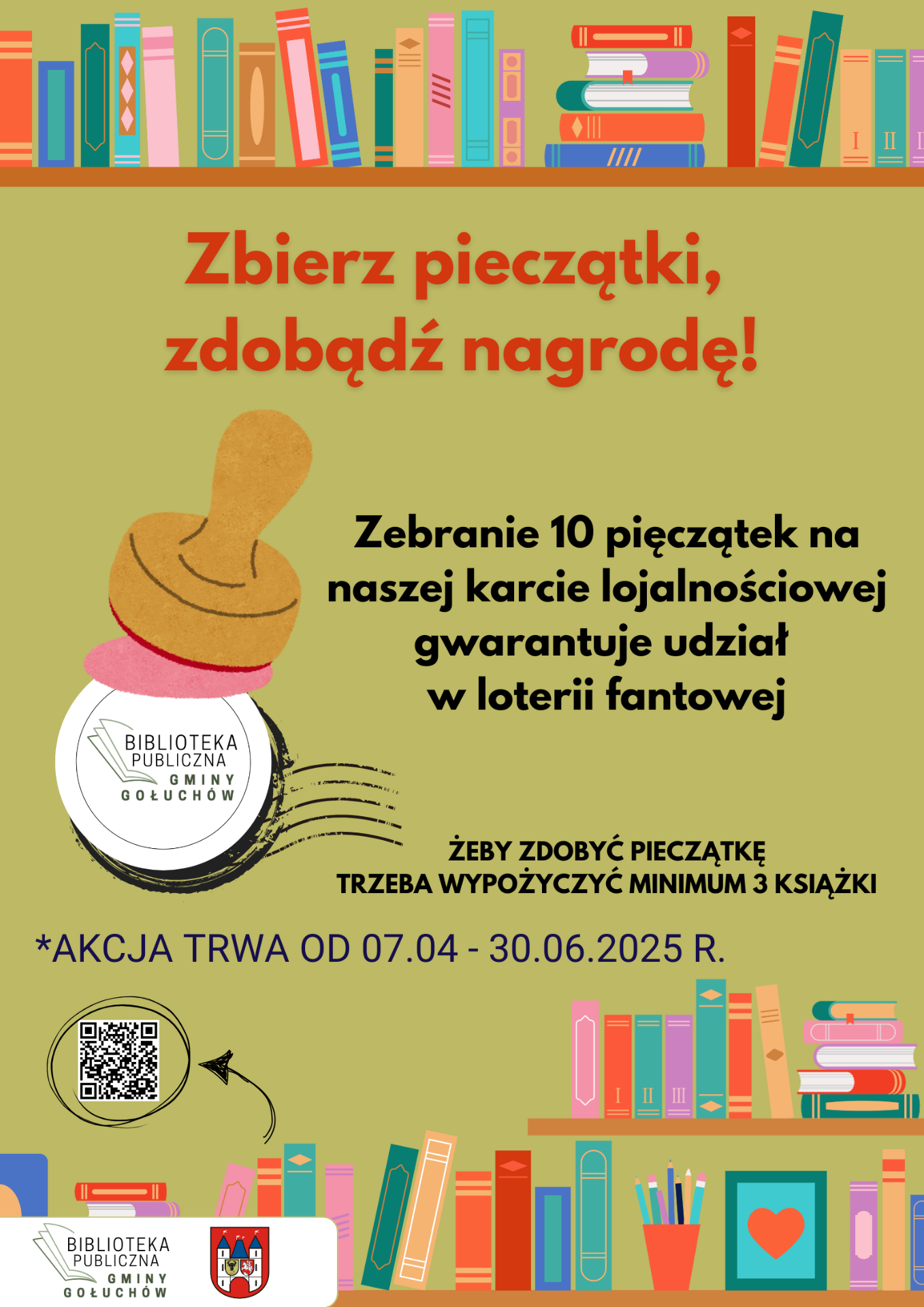 Plakat akcji "Biblioteczna karta Lojalnościowa"