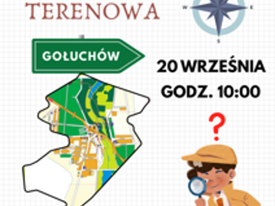 Plakat Detektywistyczna Gra Terenowa "Tropami Tajemnic"