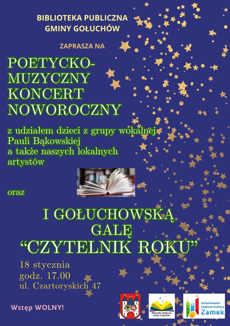 Plakat I Gołuchowska Gala „Czytelnik Roku”
