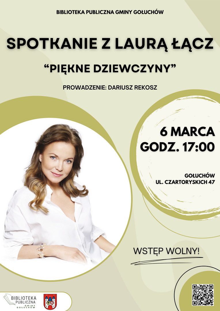 Plakat: Spotkanie z Laurą Łącz "Piękne Dziewczyny"
