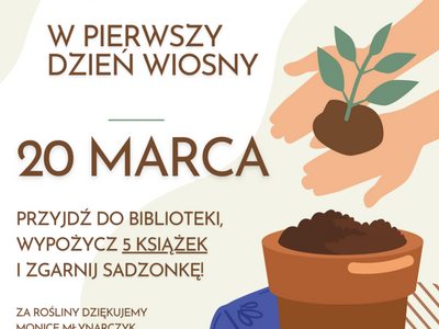 Plakat "Książka=sadzonka"