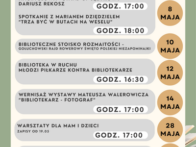 Plakat: "22 Tydzień Bibliotek. Gołuchów 2025".