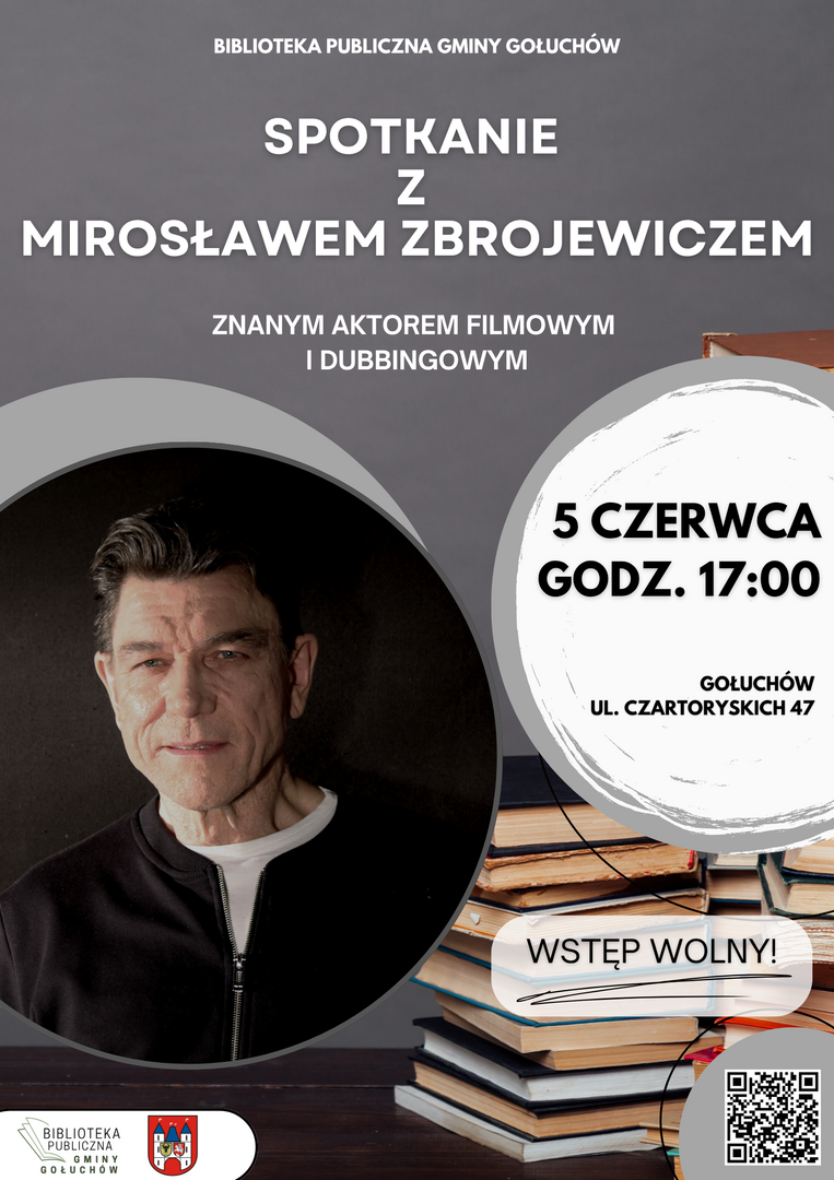 Plakat Spotkanie z Mirosławem Zbrojewiczem