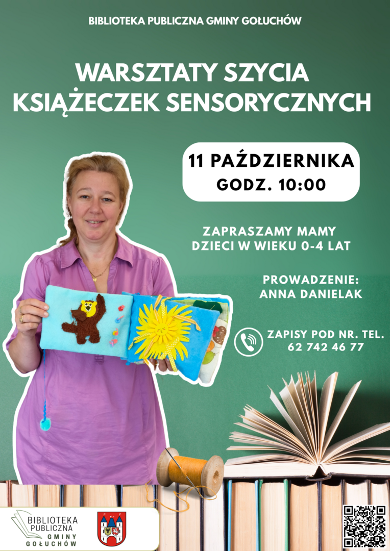 Plakat: Warsztaty tworzenia książeczek sensorycznych
