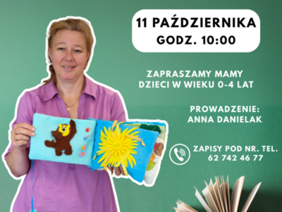 Plakat: Warsztaty tworzenia książeczek sensorycznych