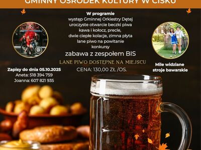 O’zapft is! Czas na coroczny HERBSTFEST w Cisku!
