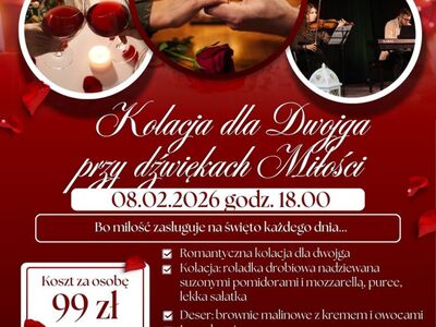 Walentynkowa kolacja z muzyką na żywo