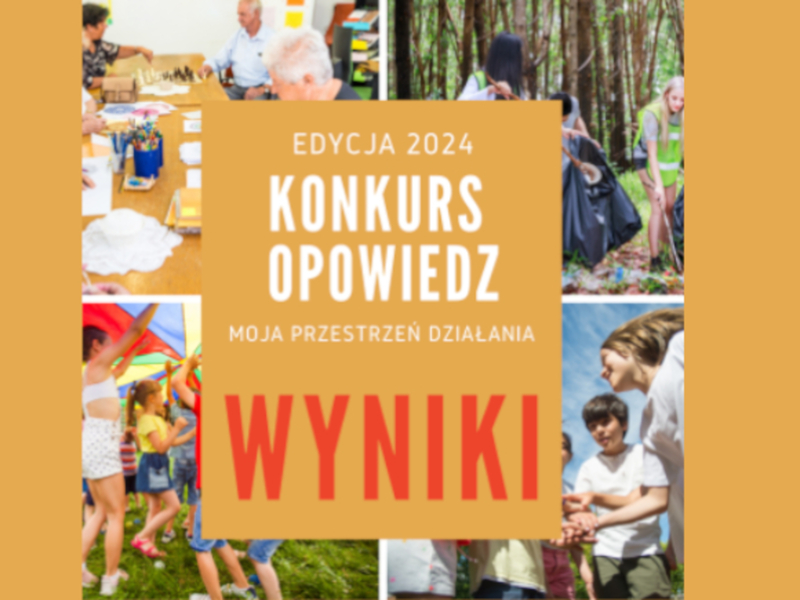 Ogłoszenie wyniku konkursu "Opowiedz - moja przestrzeń działania"