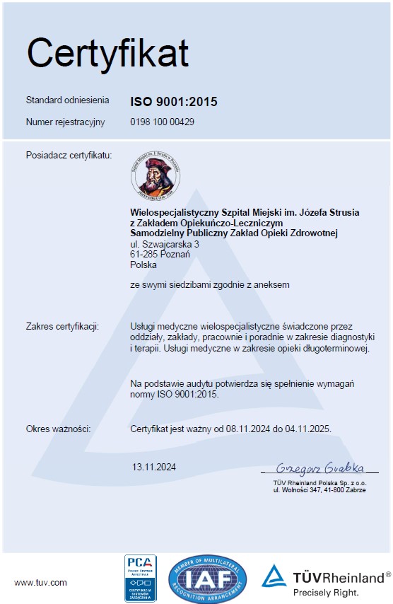Certyfikat ISO 9001:2015
